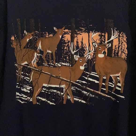 Vintage Lee Deer Buck Crewneck Sweatshirt Made in USA - Picture 2 of 9